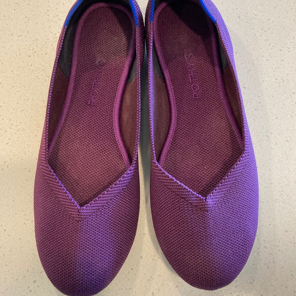 Rothy's Purple Flats in Women's Size 9.5, EUC